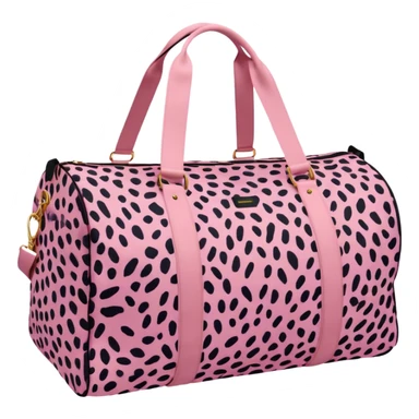 oversized pink cheetah print duffle bag  sticker