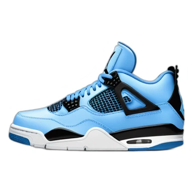 Jordan 4 university blue and white sticker