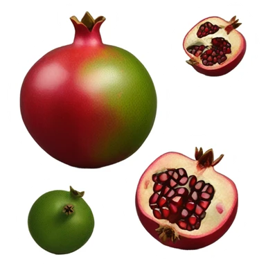 Army green Pomegranate ￼ sticker