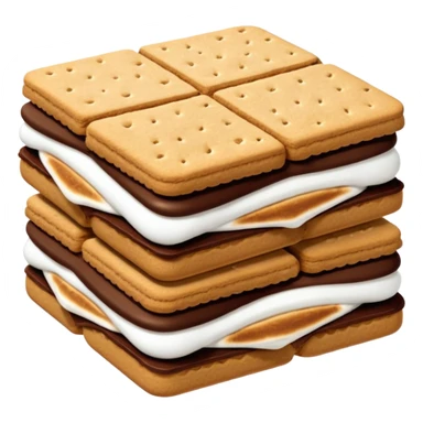 Realistic smores cookie sandwich isolated sticker