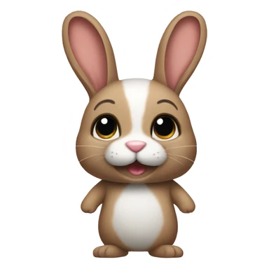 Bunny wearing a buddy  sticker