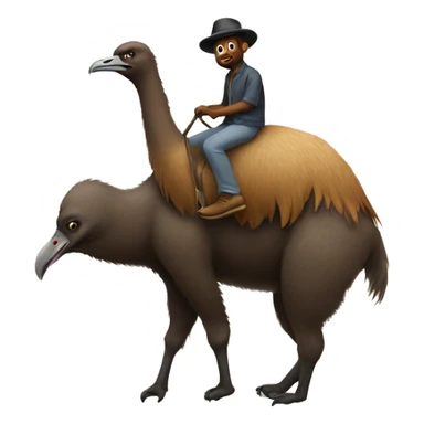 bear ridin an ostrich sticker