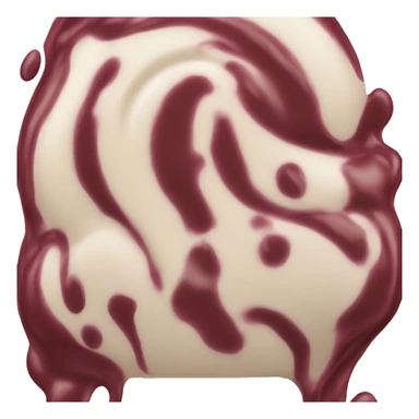 realistic ice cream burgundy color sticker