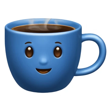 hot blue coffe cup sticker