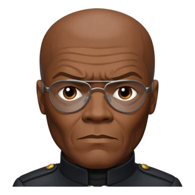 Nick Fury Samuel L. Jackson face only  sticker