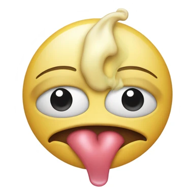 Heart eyes with puking mouth sticker