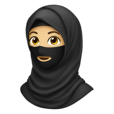 A woman wearing niqab  sticker