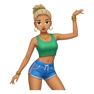 Joven bailando reguetón en forma de perreo sticker