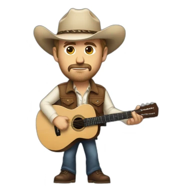 Old ryan gosling playing western guitar sticker