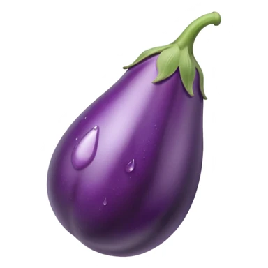 eggplant with water emoji sticker
