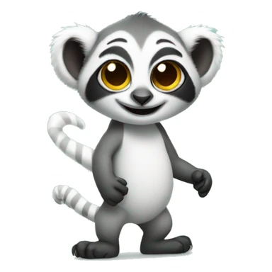 happy big idea lemur wearing sandals  sticker