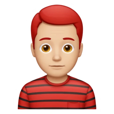Men with red Striped Shirt not t shirt sticker