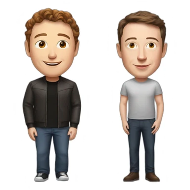 Zuckerberg and Elon musk love sticker