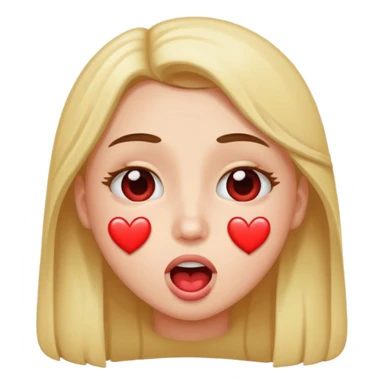 heart eyes and drooling sticker