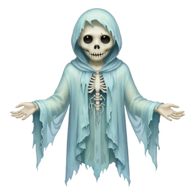 Diaphanous Transparent Spectral Ghoul Aesthetic  sticker