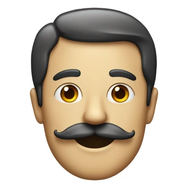 Un monsieur avec une moustache caré  sticker