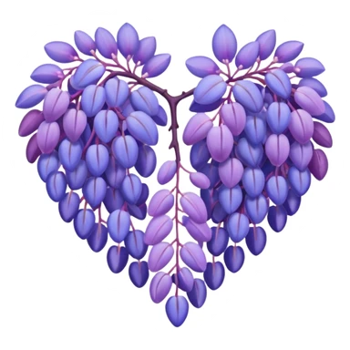Wisteria and Malibu multicolor heart sticker