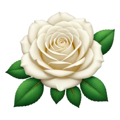 white rose, without green leaves, just flower sticker