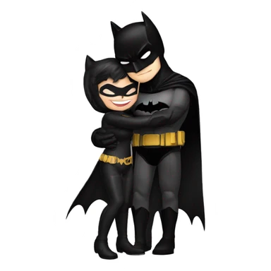 Batman hugs catwoman sticker