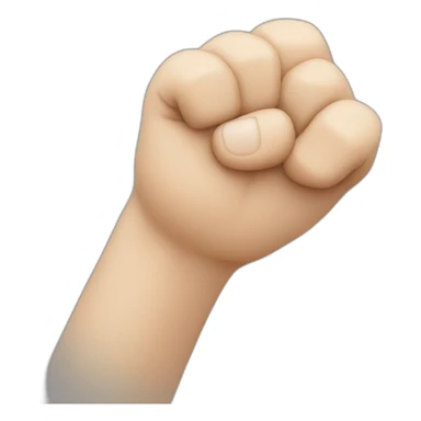 Fist where thumb is tucked into palm sticker