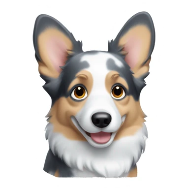 Blue Merle corgi blue eyes  sticker