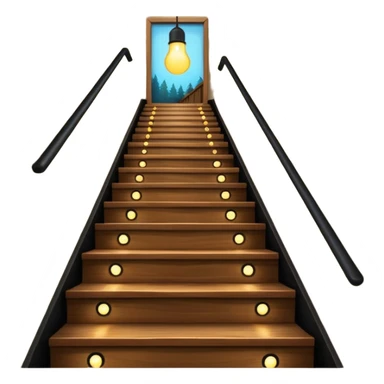 Lights up stairs looking down stairs sticker