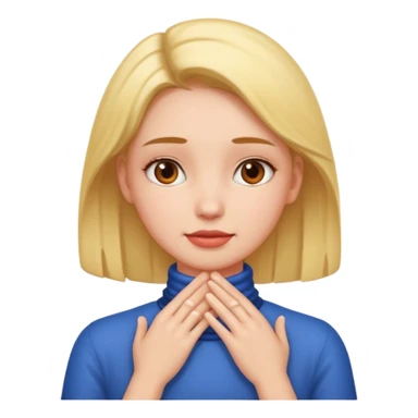 Girl with hands on her neck  sticker