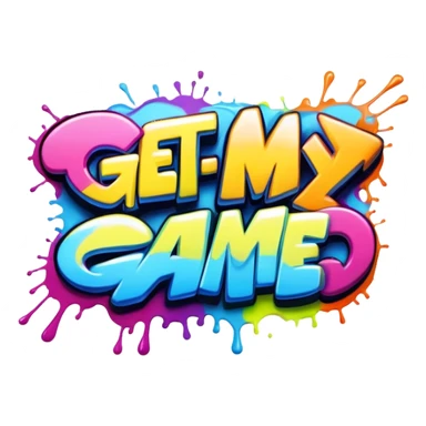 graffiti of the words Get outta my game  sticker