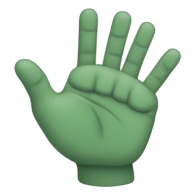 a right hand with eight fingers on it sticker