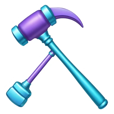 glitter purple and cian hammer ban sticker