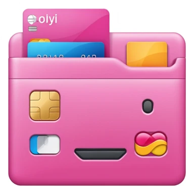 credit card pink point of sale sticker