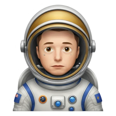 Elon Musk in the space Sad sticker