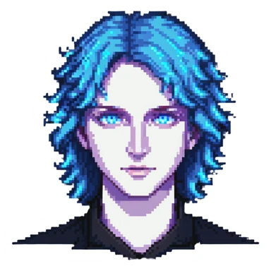 person with glowing blue eyes from Dune sticker