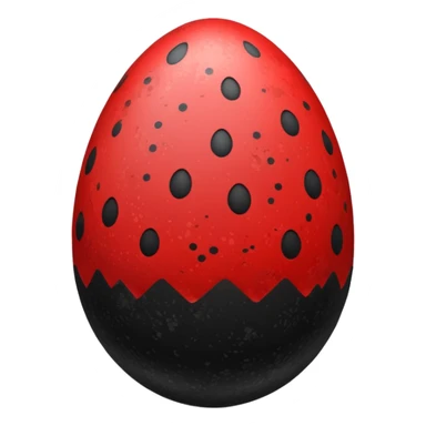 easter egg red and black faded sticker