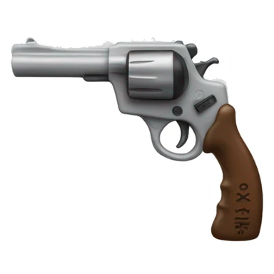 white hand holding toy gun  sticker