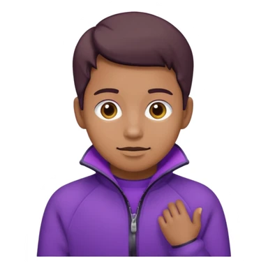 La tercera imagen, manten el forro polar morado sticker