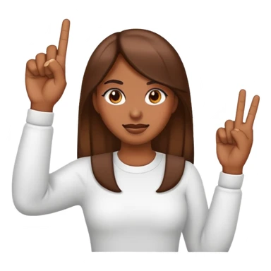 Emoji girl person with middle finger brown skin  sticker
