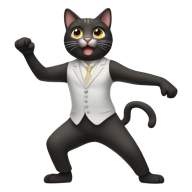 A dancing cat emoji  sticker