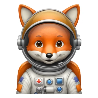 fox astronaut sticker