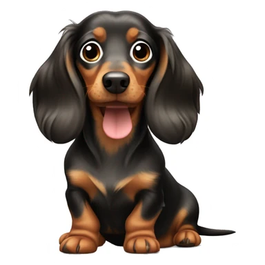 long haired ￼dachshund  sticker