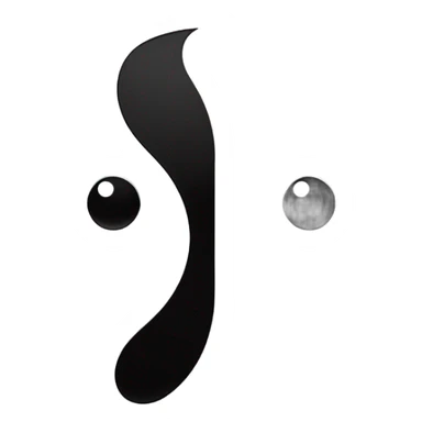 Ying Yang circle  sticker