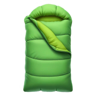 enrolled sleeping bag, green colour sticker
