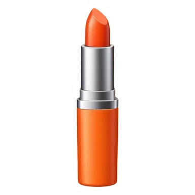 Orange-colored tube-shaped cosmetic sticker
