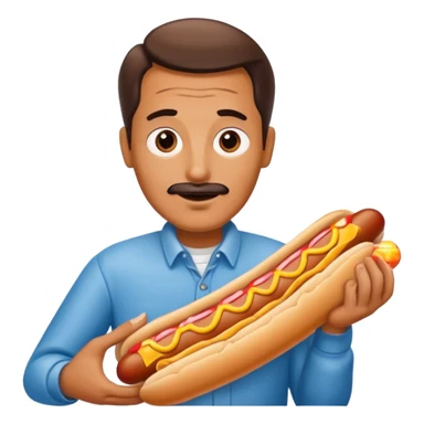 uncle holding hot dog sticker