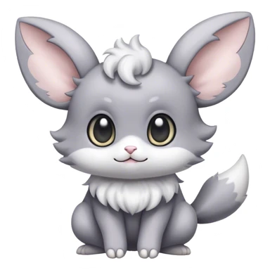 Minccino-Espurr-creature-hybrid sticker