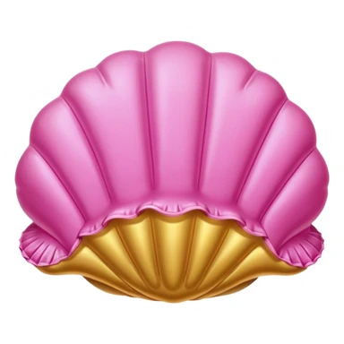 gold rococo pink inflatable puffy shell pastry sticker