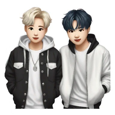 Jimin and suga from bts  sticker