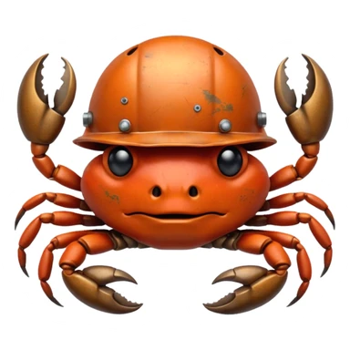 crab with helmet sticker