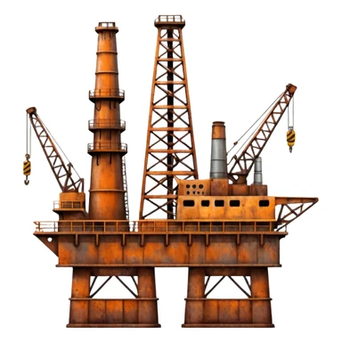 simple oil rig sticker