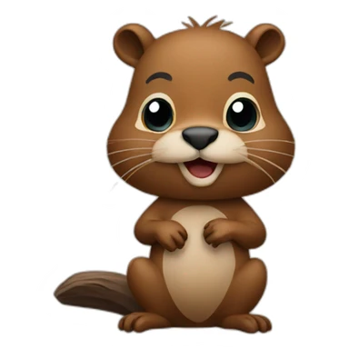 Beaver busy sticker